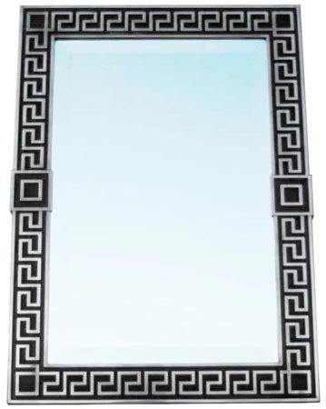 Espejo pared (biselado) - victoriano, gris, Estaño / Britannia Metal y Vidrio, cm 46,5x64h