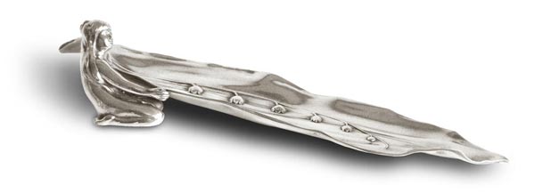 Vassoio portapenne - 215, grigio, Metallo (Peltro) / Britannia Metal, cm 26x7