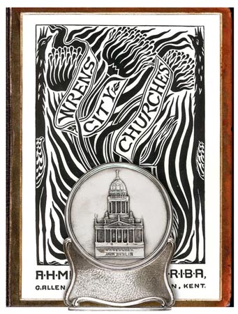 Bookand - berlin catedrala, gri, Cositor / Britannia Metal, cm 10,5 x 13,5