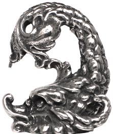 Kleine Figur - Delphin, Grau, Zinn / Britannia Metal, cm h 3