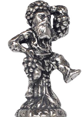 Bacchus statuette, grey, Pewter, cm h 4,4
