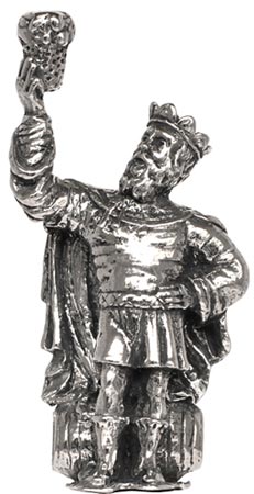 Statuette - Gambrinus (König), Grau, Zinn / Britannia Metal, cm h 7,6
