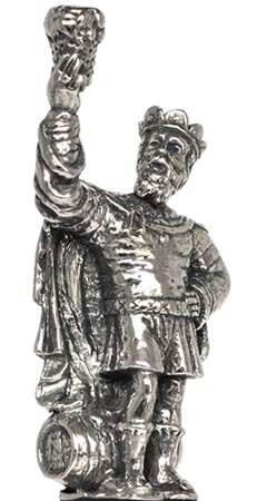 Gambrinus statuette, grey, Pewter / Britannia Metal, cm h 7,6