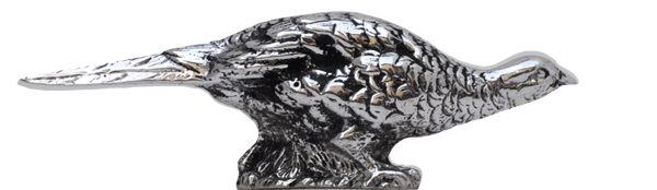 Pheasant statuette, grey, Pewter / Britannia Metal, cm h 2,2
