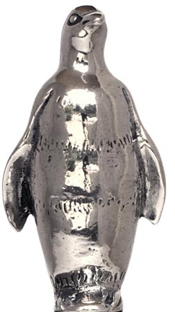 Estatuilla - pingüino, gris, Estaño, cm h 5,3