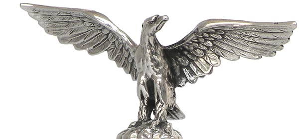 Estatuilla - águila, gris, Estaño, cm h 4,2