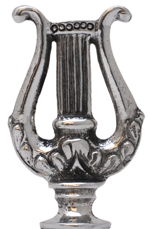 Statuetta - lira, grigio, Metallo (Peltro), cm h 4