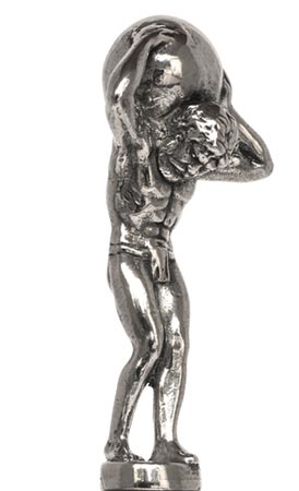 Atlas figurine, grey, Pewter, cm h 7,8