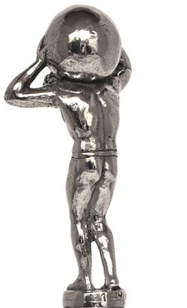 Atlas figurine, grey, Pewter, cm h 7,8