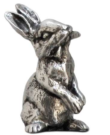 ウサギ, グレー, ピューター / Britannia Metal, cm h 4,9