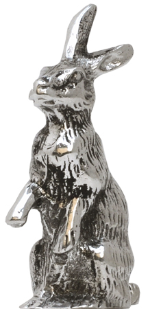 Statuetta - leprotto, grigio, Metallo (Peltro), cm h 4,5