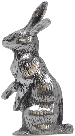 Leveret statuette, grey, Pewter, cm h 4,5