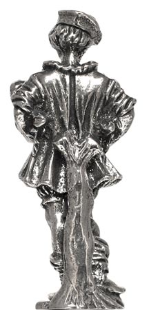 Nuremberg goose man figurine, grey, Pewter / Britannia Metal, cm h 9,8