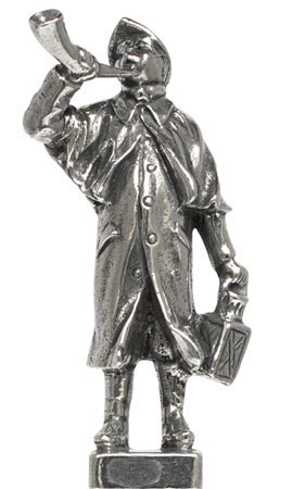 Statuetta - guardiano notturno, grigio, Metallo (Peltro) / Britannia Metal, cm 0