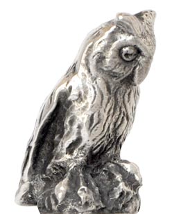 Owl statuette, grey, Pewter, cm h 3,4