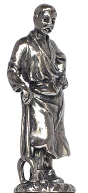 Blacksmith figurine, grey, Pewter / Britannia Metal, cm h 5,9