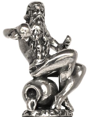 Aquarius statuette, grey, Pewter / Britannia Metal, cm h 4,3