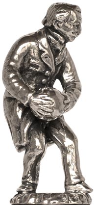 Bowler figurine, grey, Pewter / Britannia Metal, cm h 4,9