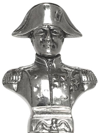 Kleine Statue - Napoleon Bueste, Grau, Zinn, cm h 5,3