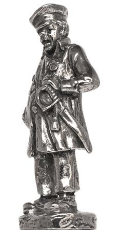 Hauptmann von Köpenick statuette, grey, Pewter, cm h 7,6