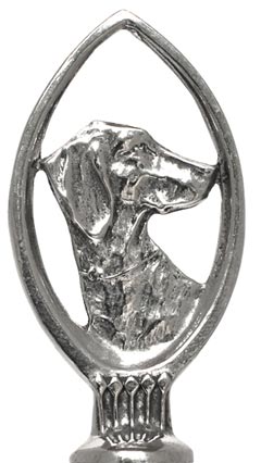 Statuetta - cane, grigio, Metallo (Peltro), cm h 6,3