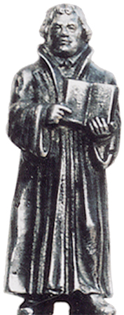 Statuette - Martin Luther, Grau, Zinn, cm h 7