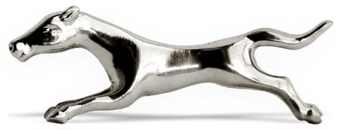 Porte couteau de table - poulain, gris, étain, cm 9 x h 3