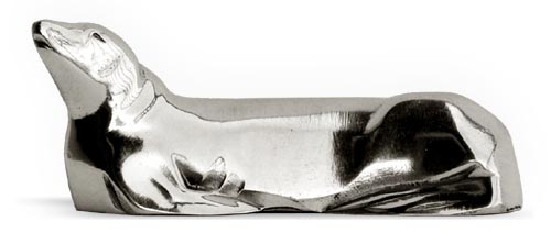 Подставка д/ножей - тюлень, серый, олова, cm 8 x h 3