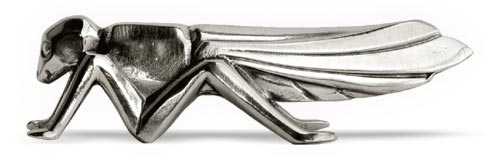 Porte couteaux de table - sauterelle, gris, étain, cm 8.5 x h 2.5