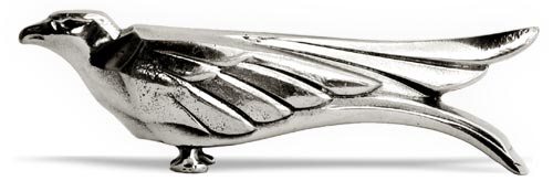 Porte couteaux de table - aigle, gris, étain, cm 9.5 x h 3