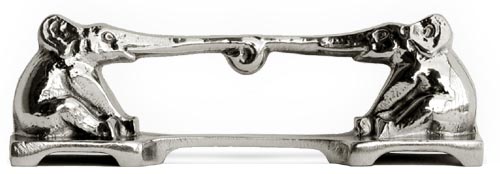 Porte couteaux de table - elephant, gris, étain, cm 9 x h 3