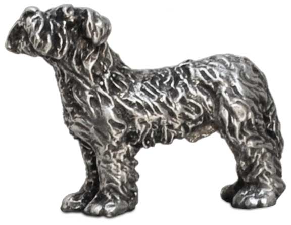Statuette - chien, gris, étain, cm 6 x 4,5