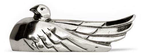 Porte couteaux de table - colombe, gris, étain, cm 7.5 x h 3