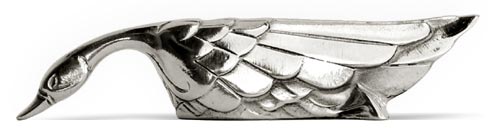 Porte couteau de table - oie, gris, étain, cm 9.5 x h 2