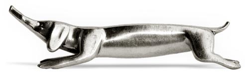 Porte couteaux de table - sanglier, gris, étain, cm 10 x h 2.5