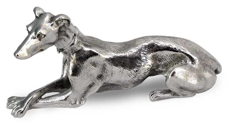 Greyhound, gris, Estaño, cm 12x6