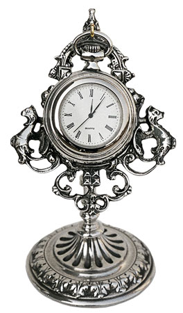 Pocket watch stand, gris, Estaño / Britannia Metal, cm 7,5 x 13,5