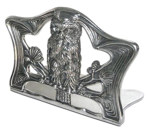 Bookend - owl, grey, Pewter, cm 16x h 11