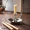Candle holder with snuffer grey, cm Ø 15