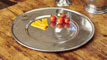 Сервировочная тарелка с кантом серый, cm Ø 32