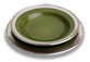Тарелка столовая, серый и зеленый