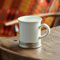 Cana de cafea gri și alb, cm h 10,5 x cl 40