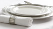 Buffet tallerken med tinnkant grå og hvit, cm Ø 31