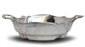 Oval bowl with handles - buds, серый