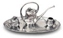 Tea-pot - fish and snail, grey