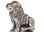 Statuette - lion, gris