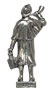 Statuetta - guardiano notturno, Metallo (Peltro) / Britannia Metal