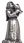 Friar with goblet statuette - WMF, grey