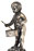 Estatuilla - querubín con tambor, gris