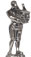 Statuetta - uomo con bottiglia, grigio